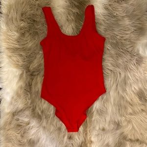 Red bodysuit